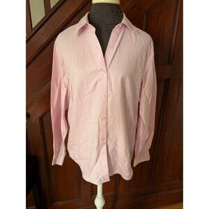 Coldwater Creek Pink 3/4 Sleeve Button-Front Blouse PM